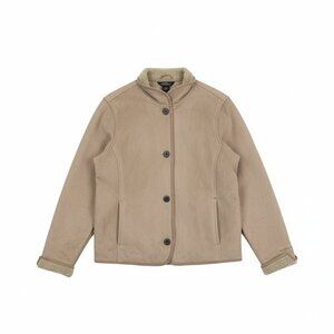 Woolrich sheepskin women S fleece jacket tan